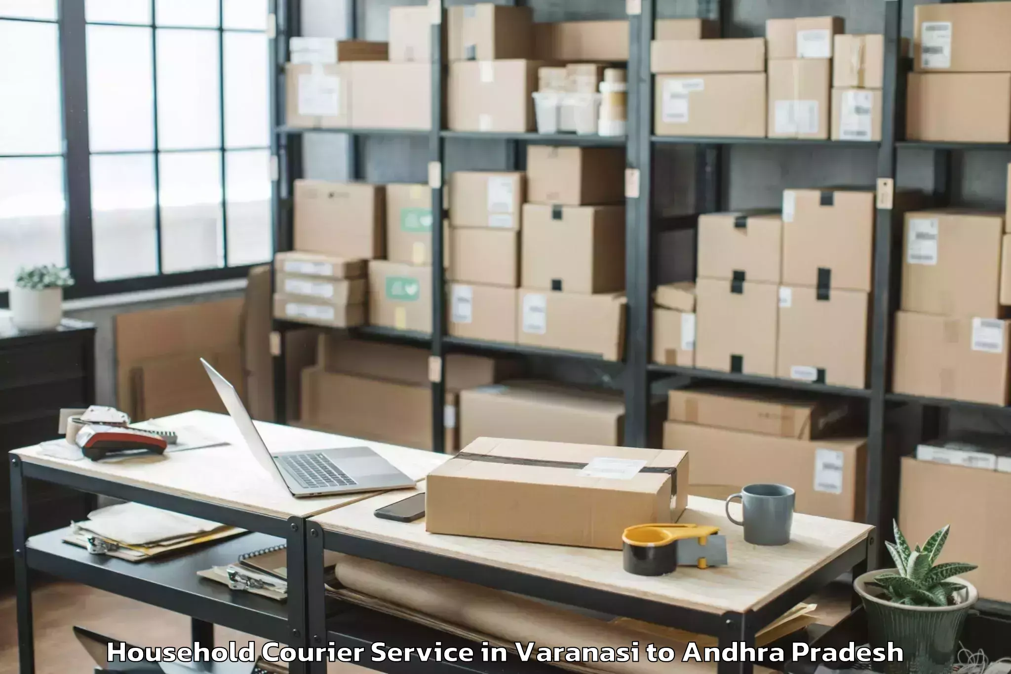 Reliable Varanasi to Pedagantyada Household Courier